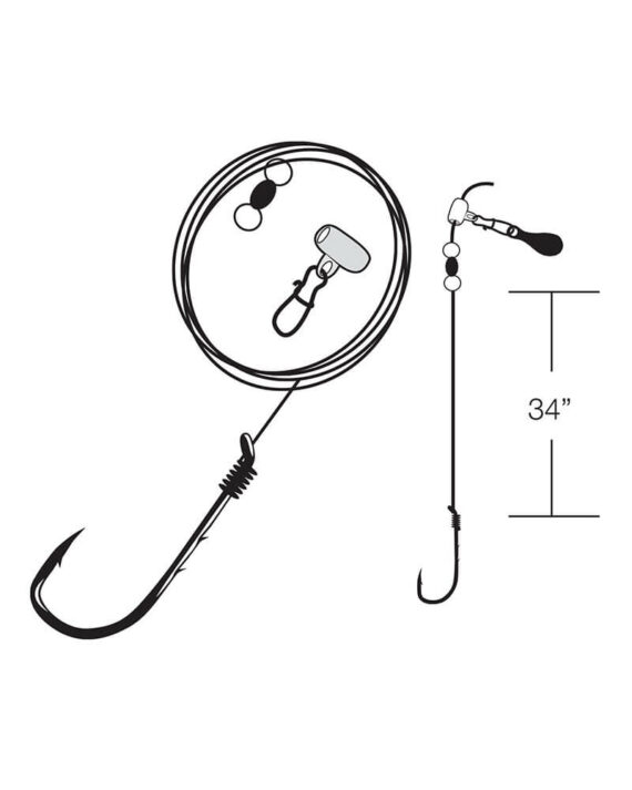 Striper Rig with Sliding Sinker Lock Gamakatsu USA Fishing Hooks