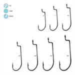 Worm Hooks, Offset Shank - Line art Worm Hooks, Offset Shank - Line art