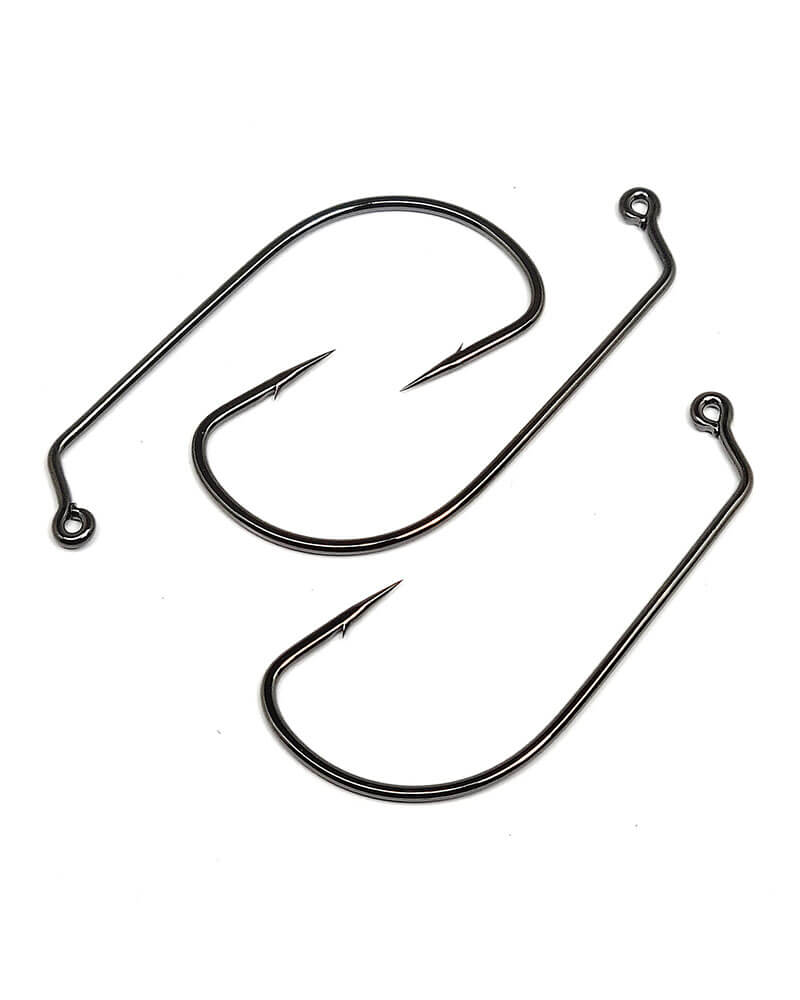 100 Pack Gerry's Tackle GT 91768 Black Nickel Wide Gap Jig Hooks – Size 4/0 28 Degree
