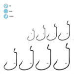 Worm Hook, Offset Shank, G-Lock - Line art