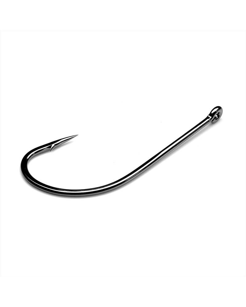 Gamakatsu Black Jig 90, Heavy Wire, Round Bend Jig Hook, 100 Pack, Size:  1/0, Hooks -  Canada