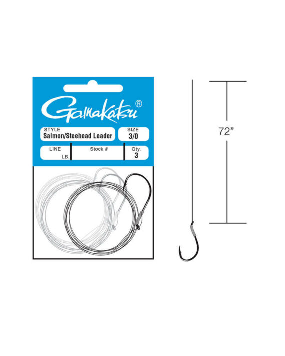 Salmon/Steelhead Leader (3 Pack) Gamakatsu USA Fishing Hooks