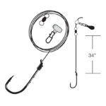 Striper Rig with Sliding Sinker Lock - Line art