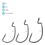 Worm Hook, Super Deep Throat Wide Gap - Line art