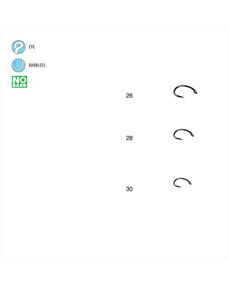 Gamakatsu C12-BM Large Eye Fly Hooks – Barbless, NS Black, Size 26, Pack Of 20 - View #5