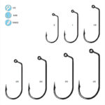Jig Hook 60 Degree Round Bend - Line art