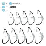 Worm Hooks, Weighted, Superline Spring Lock - Line Art