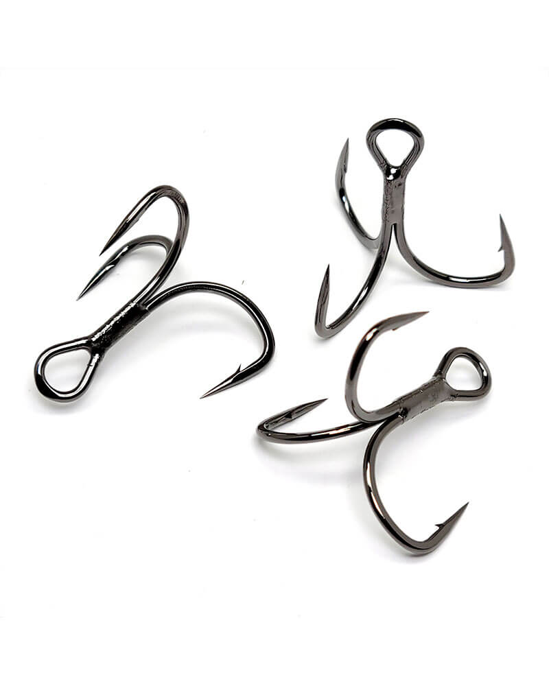 25ct SIZE 6 Treble Hooks * BLACK NICKEL * Fishing - SHARP! FAST FREE USA  SHIP!!! 