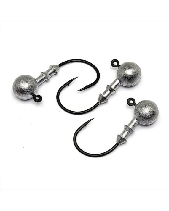 Gamakatsu Round 211 Jig Head, Size 1 Black, 5-Pack – Premium Fishing Hook For Better Catches