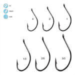 Split Shot/Drop Shot Hooks - Line art