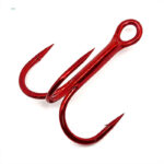 Treble Hooks, 2x Strong, Round Bend - Red Treble Hooks, 2x Strong, Round Bend - Red