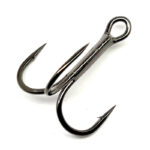 Treble Hooks, 2x Strong, Round Bend - Black
