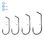 Jig Hook 60 Degree Flat Eye, Round Bend - Line art Jig Hook 60 Degree Flat Eye, Round Bend - Line art