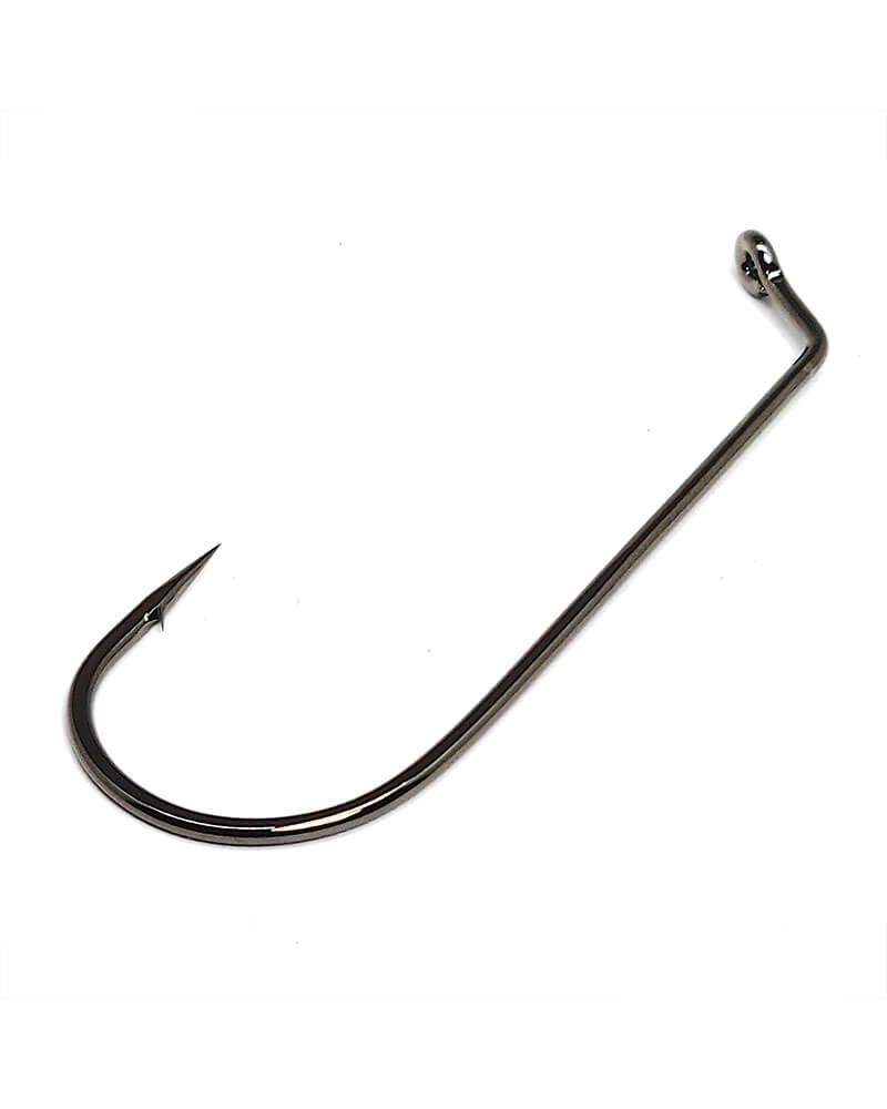 Gerry's Tackle GT32824 5/0 Jig Hooks – 50 Pack, 2X Strength, Black Nickel, 60 Degree Round Bend