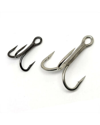12-Pack Gamakatsu 77107 Extra Wide Gap (EWG) Bronze Treble Hooks – Size 6, Weighted