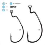 Worm Hook, Superline, EWG, with Ring - Line art