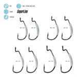 Worm Hook, Superline, EWG, Weighted - Line art