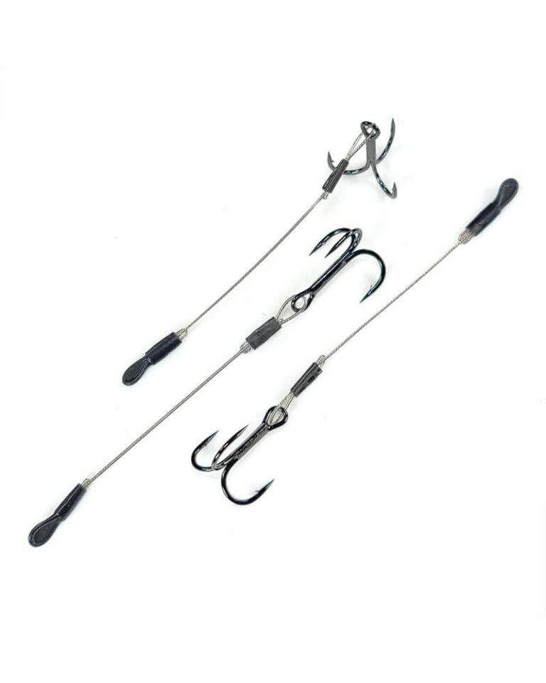 Treble Stinger Rig, Wire Leader (3 Pack) Gamakatsu USA Fishing Hooks