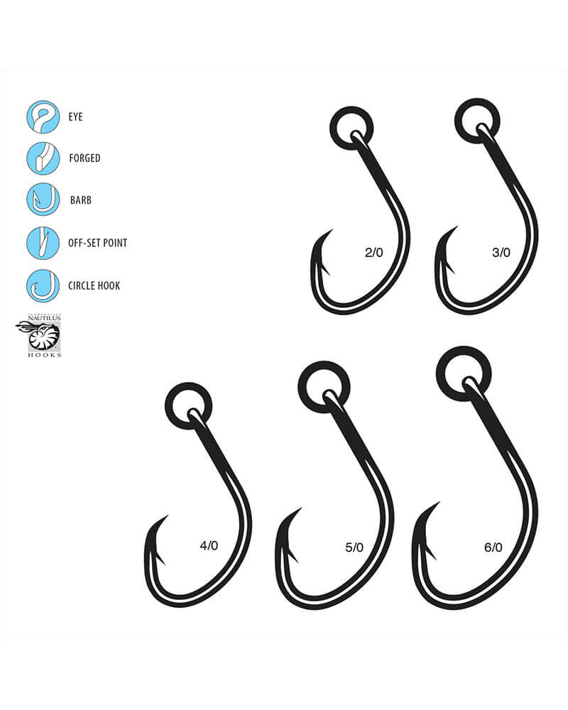 Hameçons GAMAKATSU 5354F Octopus Circle N.2 - Lot De 8 - Solides Et Piquants - Pour Pêche Au Vif