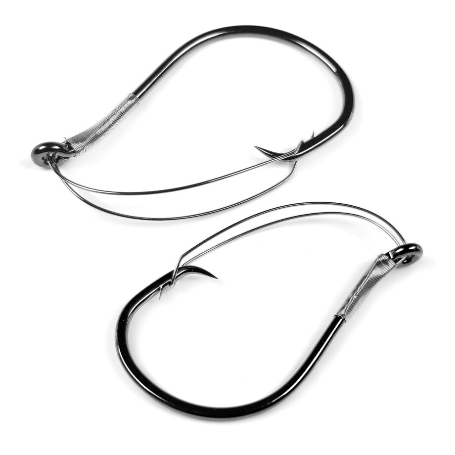 Catfish Busters Tackle Lip Stickers - 25 Pack 8/0 Offset Circle Hooks For Trophy Catfish